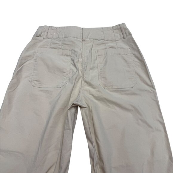 Nicole Millar NY Women's Wide Leg Beige Pants Front Patch Pockets, Size 8 - Picture 5 of 11